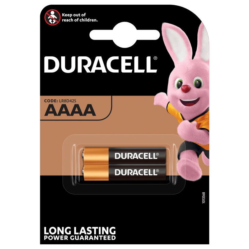 Duracell 2pk 1.5V Alkaline AAAA LR8D425 Batteries - BATTERIES - Beattys of Loughrea