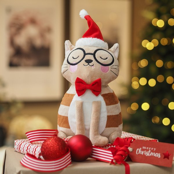 Festive Tango Cat Squeaky PlayPal - Large - PET TOYS BOOKS - Beattys of Loughrea