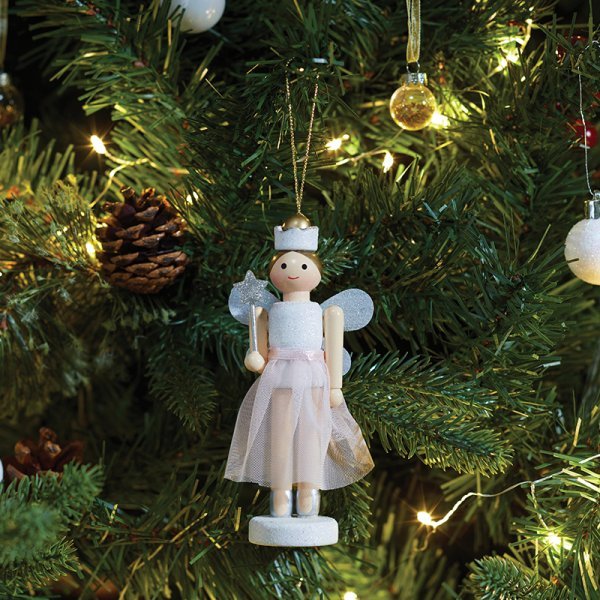 Fairycracker Pendant - Pink/White - XMAS BAUBLES - Beattys of Loughrea