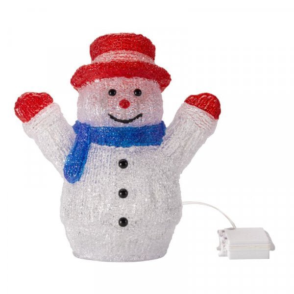 InLit Ice Frosty 27cm Battery Operated - XMAS ROOM DECORATION LARGE AND LIGHT UP - Beattys of Loughrea