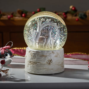 Winter Wonderland Snow Sphere 10cm - XMAS ROOM DECORATION LARGE AND LIGHT UP - Beattys of Loughrea
