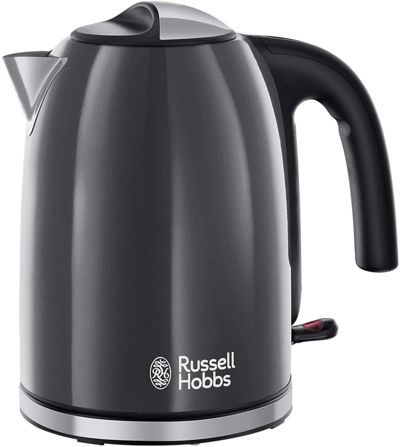 Russell Hobbs-20414 I 1.7L Rapid Boil Colours Plus kettle -Grey - KETTLES - Beattys of Loughrea