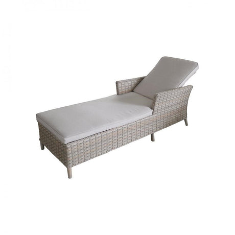 Capri Rattan Sun Lounger - SINGLE GARDEN BENCH/ CHAIR - Beattys of Loughrea