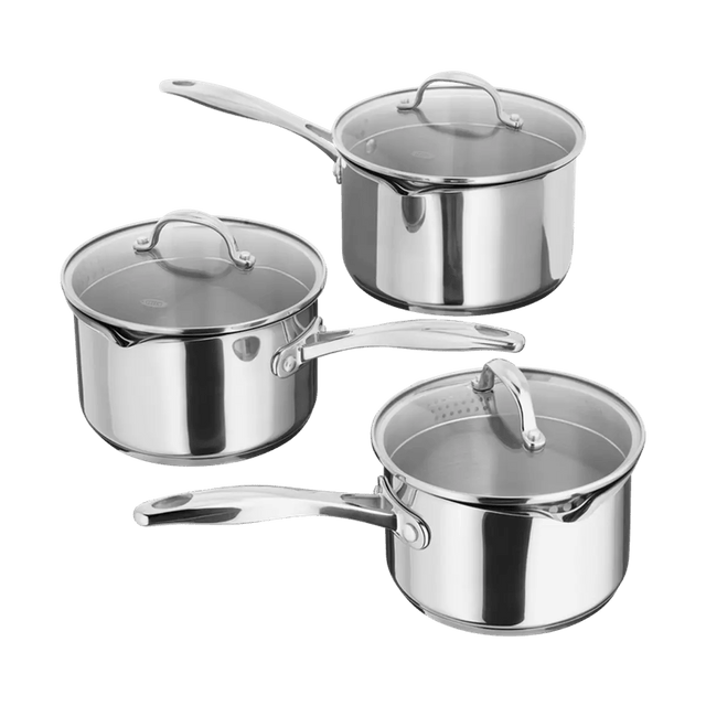 Stellar S7A1D 7000 3 Piece Draining Saucepan Set - GENERAL COOKWARE - Beattys of Loughrea