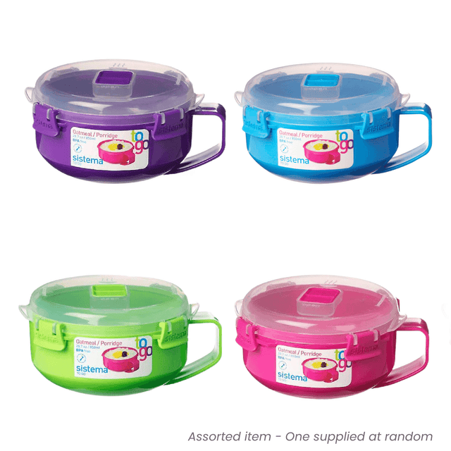 Sistema® Microwave™ Breakfast Bowl 850ml - PLASTICS - STORAGE LUNCH BOX BEAKER - Beattys of Loughrea