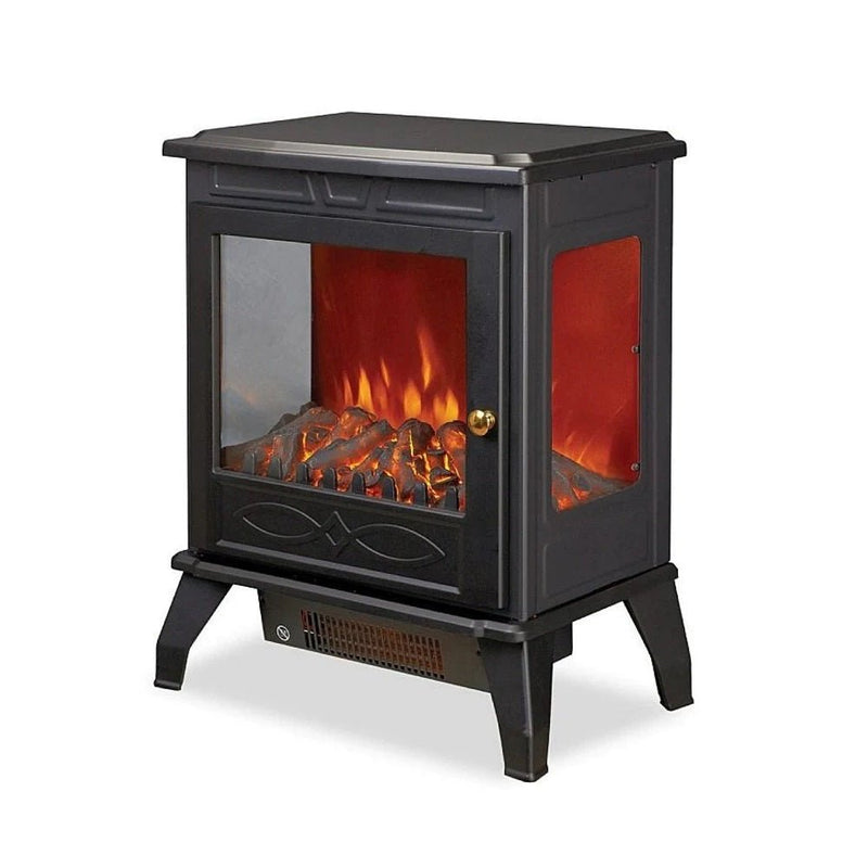 De Vielle Premium 3D Electric Stove Black 1850W DEF012686 - ELEC FIRES - Beattys of Loughrea