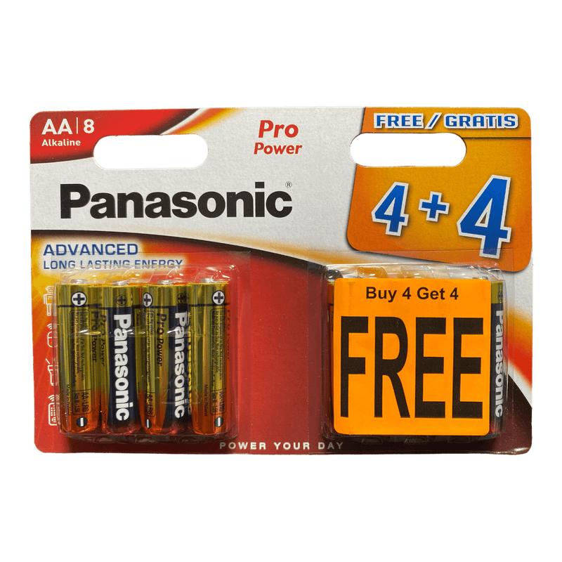 Panasonic Pro Power AA Batteries 8 Pack (4 + 4 Free) - BATTERIES - Beattys of Loughrea