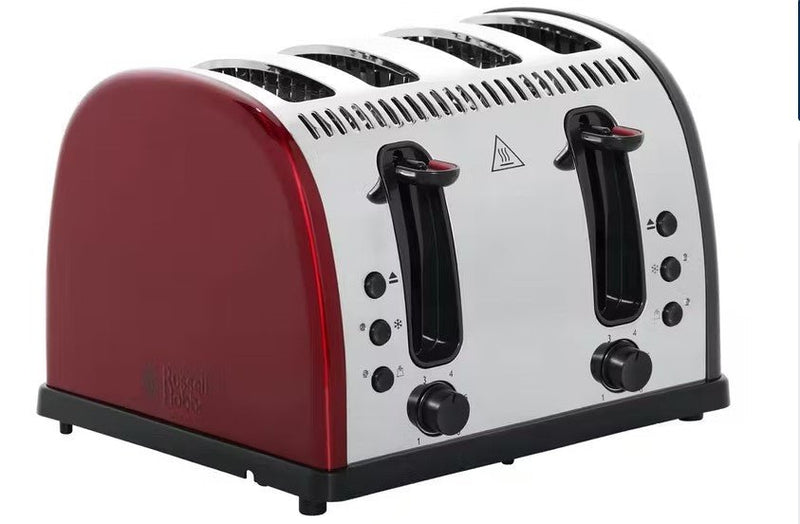 Russell Hobbs- 21301 I Legacy 4 Slice Toaster - Red - TOASTERS - Beattys of Loughrea
