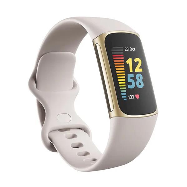 Fitbit Charge 5 Smart Watch White/Gold 79-FB421GLWT - SMARTWATCH, FITBIT - Beattys of Loughrea