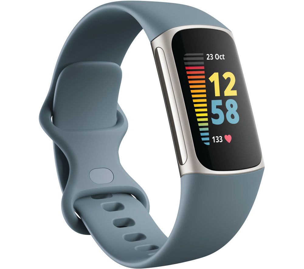 Fitbit Charge 5 Smart Watch Steel Blue Platinum Stainless Steel - SMARTWATCH, FITBIT - Beattys of Loughrea