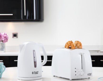 Russell Hobbs - 21640 I Textures 2 Slice White Plastic Toaster - TOASTERS - Beattys of Loughrea