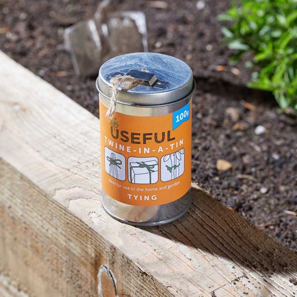 100g Twine-In-A-Tin - PLANT TIES BAMBOO CANES STRING LABELS GARDEN PEGS - Beattys of Loughrea