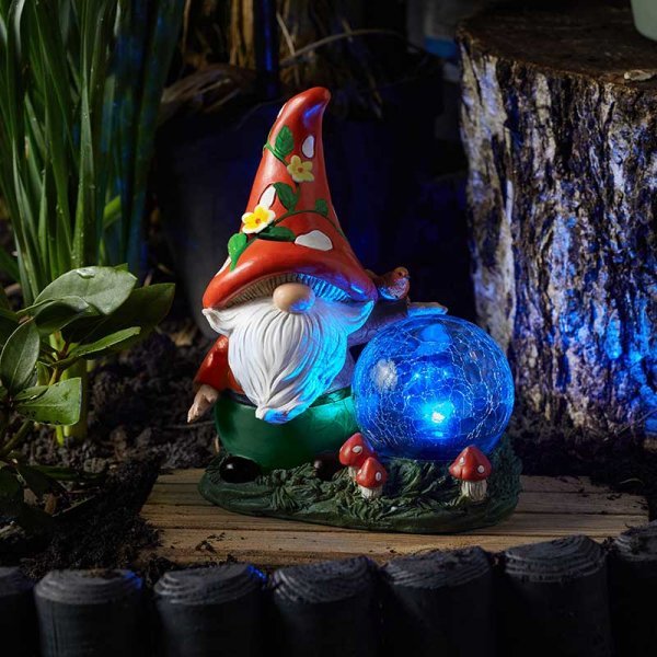 Solar Woodland Wizard 20.5 x 16.5 x 9.5 cm - SOLAR / GARDEN ORNAMENTS - Beattys of Loughrea