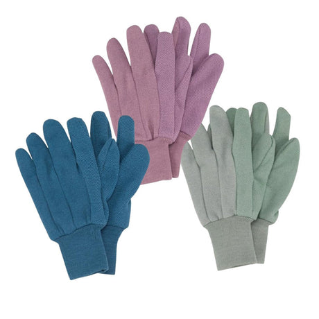 Flowerfield Jersey Grips Garden Gloves Triple Pack Medium - GARDEN GLOVES ,APRONS, KNEE PADS, GARDEN PEGS - Beattys of Loughrea