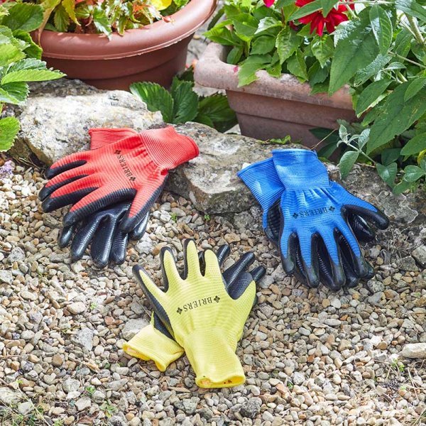 Ribbed Smart Grips Garden Gloves Triple Pack Large - GARDEN GLOVES ,APRONS, KNEE PADS, GARDEN PEGS - Beattys of Loughrea
