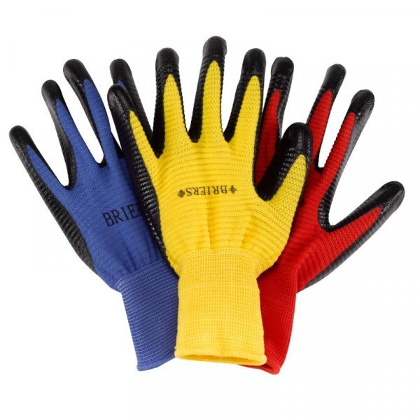 Ribbed Smart Grips Garden Gloves Triple Pack Large - GARDEN GLOVES ,APRONS, KNEE PADS, GARDEN PEGS - Beattys of Loughrea