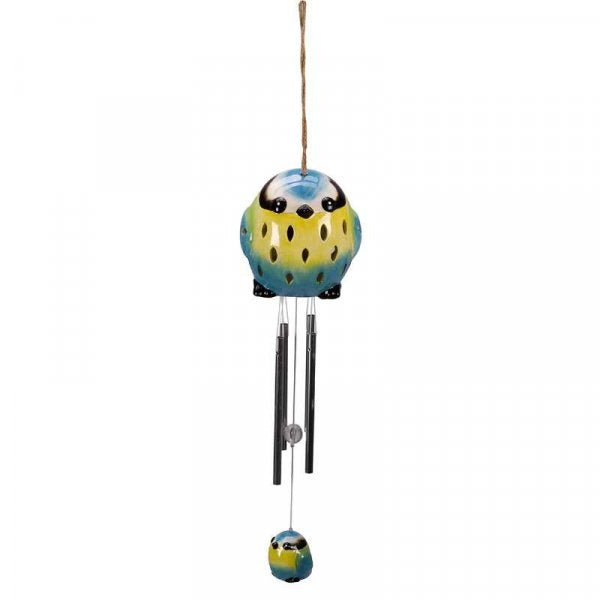 Blue Tit Wind Chime - SOLAR / GARDEN ORNAMENTS - Beattys of Loughrea