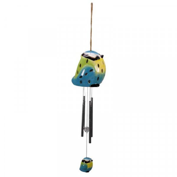 Blue Tit Wind Chime - SOLAR / GARDEN ORNAMENTS - Beattys of Loughrea