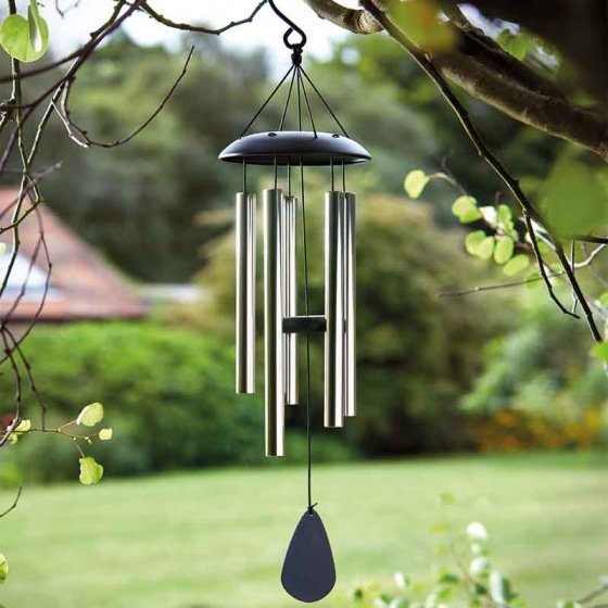 Golden Black Windchime - SOLAR / GARDEN ORNAMENTS - Beattys of Loughrea