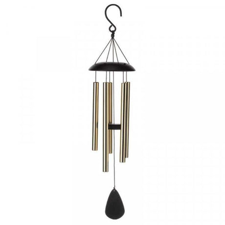 Golden Black Windchime - SOLAR / GARDEN ORNAMENTS - Beattys of Loughrea