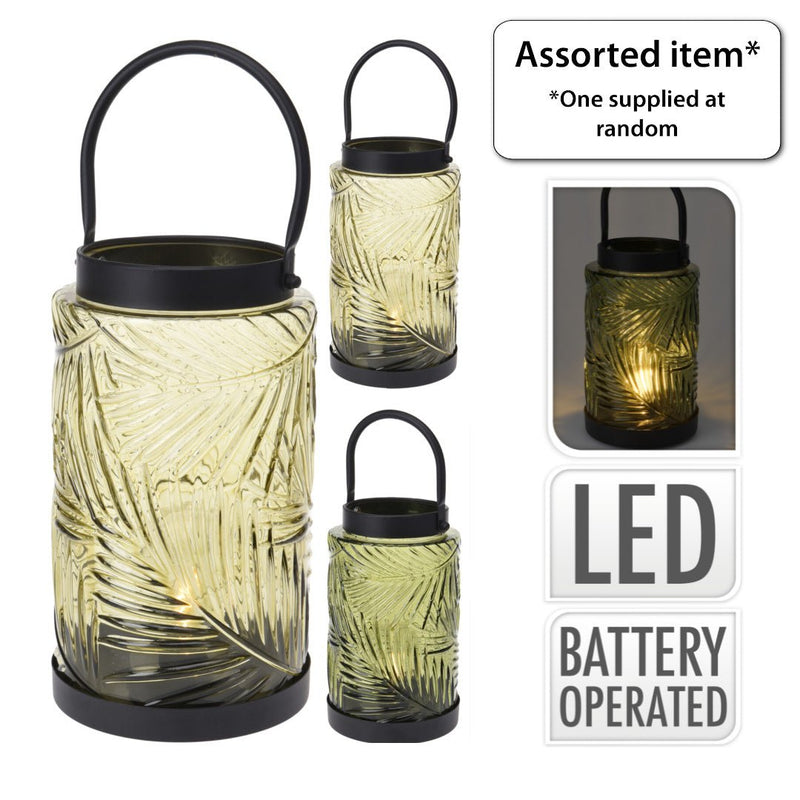 LED Lantern 15 x 15 x 26cm - SOLAR / GARDEN ORNAMENTS - Beattys of Loughrea