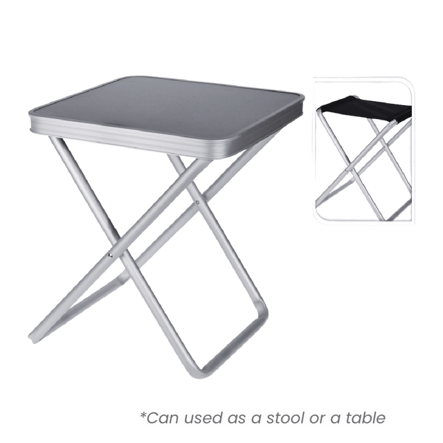 Folding Stool with Table Top - SINGLE GARDEN TABLE - Beattys of Loughrea