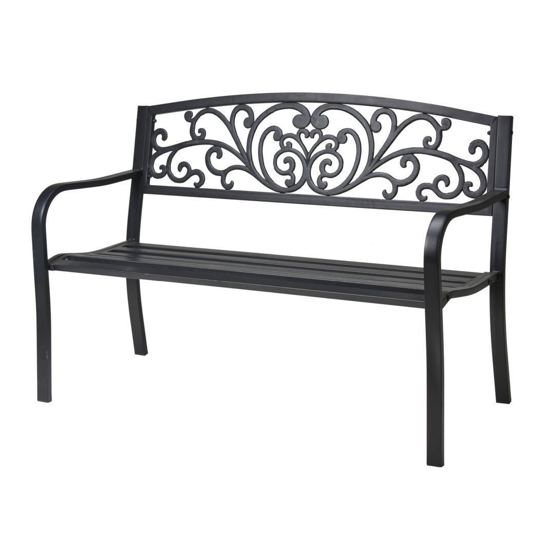 Metal Garden Bench - SINGLE GARDEN BENCH/ CHAIR - Beattys of Loughrea