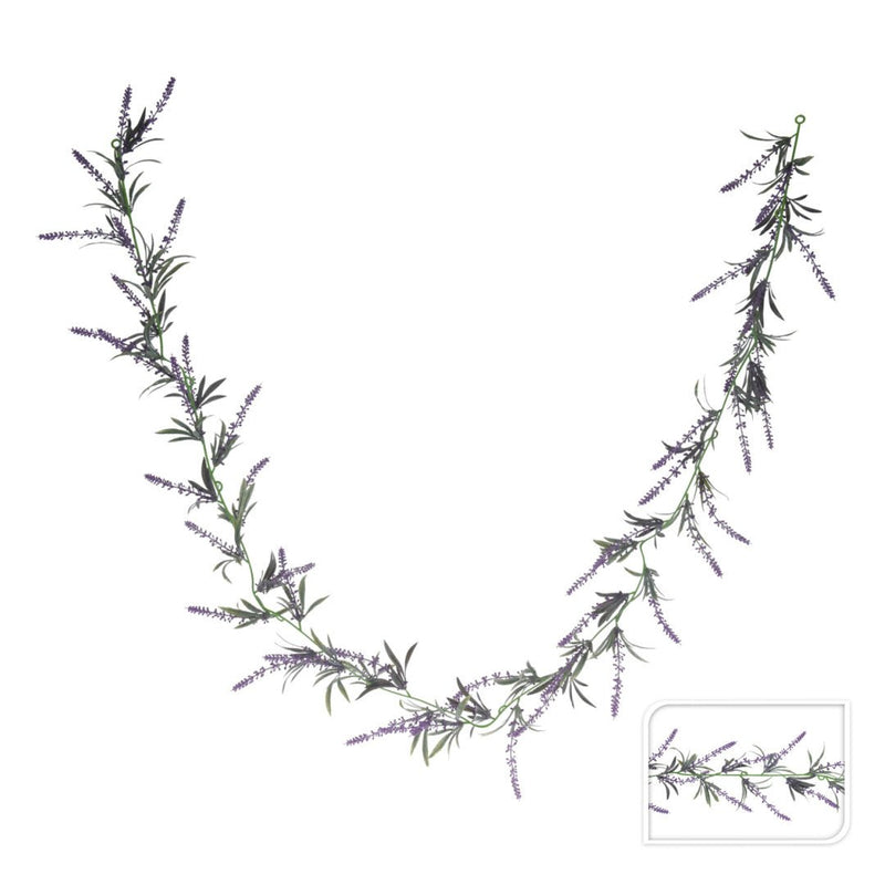 180cm Artificial Lavender Garland 180cm - POTTED PLANTS - DRY ORNAMENTAL - Beattys of Loughrea