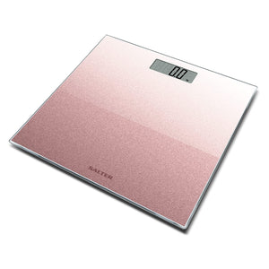 Salter Rose Gold Glitter Digital Bathroom Scale - BATHROOM SCALES - Beattys of Loughrea