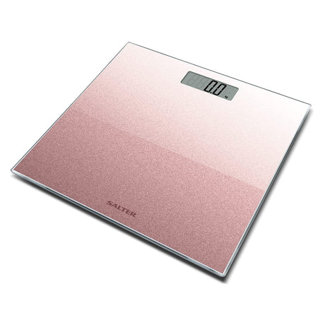Salter Rose Gold Glitter Digital Bathroom Scale - BATHROOM SCALES - Beattys of Loughrea
