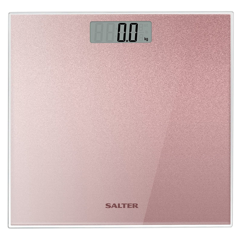 Salter Rose Gold Glitter Digital Bathroom Scale - BATHROOM SCALES - Beattys of Loughrea