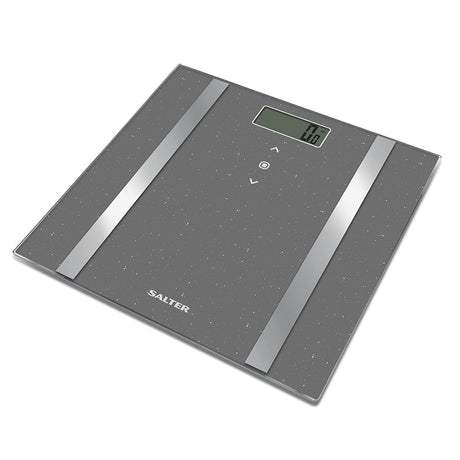 Salter Grey Glitter Analyser Bathroom Scale - BATHROOM SCALES - Beattys of Loughrea