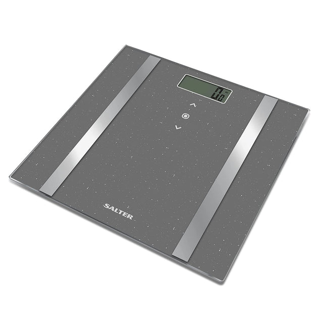 Salter Grey Glitter Analyser Bathroom Scale - BATHROOM SCALES - Beattys of Loughrea
