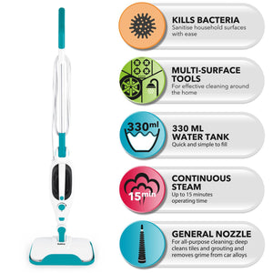 Beldray 12 in 1 Flexi Steam Cleaner 1300W - STEAM CLEANER - Beattys of Loughrea