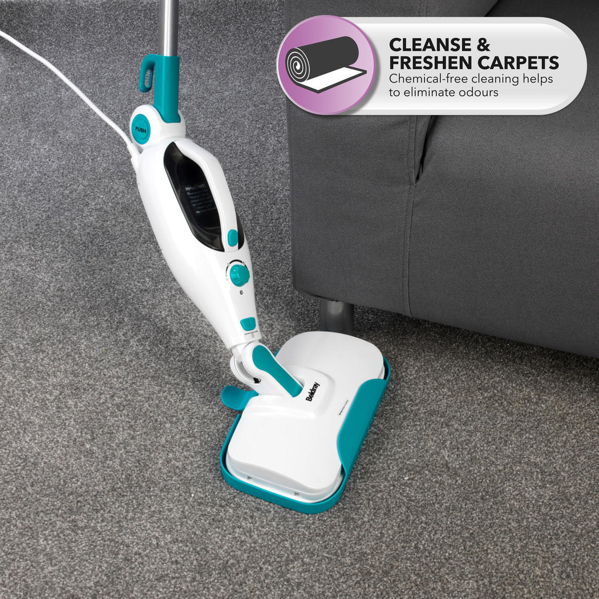 Beldray 12 in 1 Flexi Steam Cleaner 1300W - STEAM CLEANER - Beattys of Loughrea