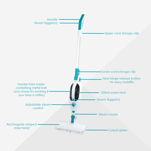 Beldray 12 in 1 Flexi Steam Cleaner 1300W - STEAM CLEANER - Beattys of Loughrea