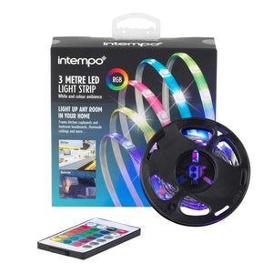 Intempo Multi-Coloured USB LED Strip Light, 3 Metre - LED STRING DECO LIGHTS (NOT XMAS) - Beattys of Loughrea
