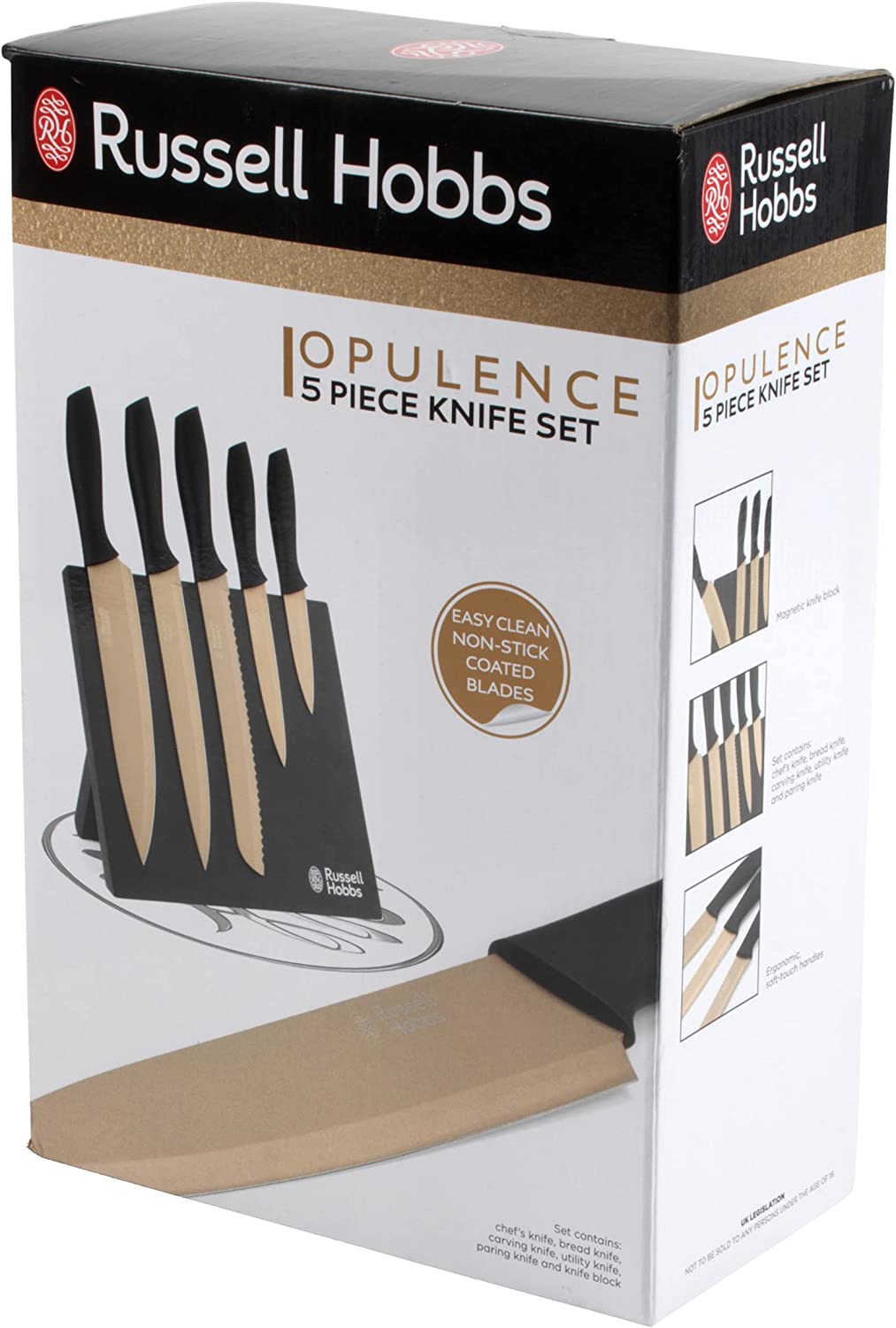 Russell Hobbs Opulence 5 Piece Knife Block - CUTLERY/KNIFE SET/BLOCK - Beattys of Loughrea