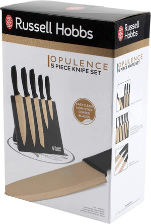 Russell Hobbs Opulence 5 Piece Knife Block - CUTLERY/KNIFE SET/BLOCK - Beattys of Loughrea