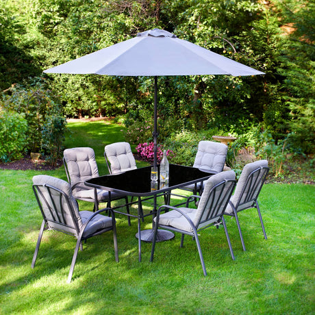 Madison 8 Piece Deluxe Garden Furniture Set - METAL GDN FURN SET 4+ SEATS - Beattys of Loughrea