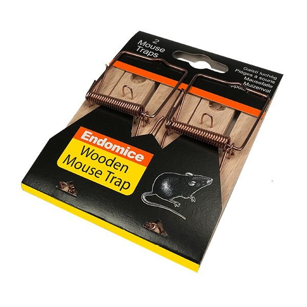 Endomice Wooden Mouse Trap Pack 2 - VERMIN BAIT/TRAP/FLY SPRAY - Beattys of Loughrea