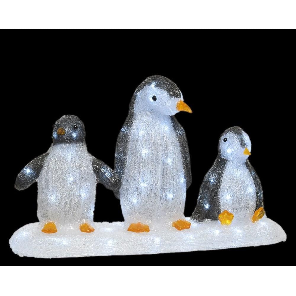Premier - LED Acrylic Penguin Family - 3pce - Cool White 9500614 - Beattys of Loughrea | www.beattys.ie