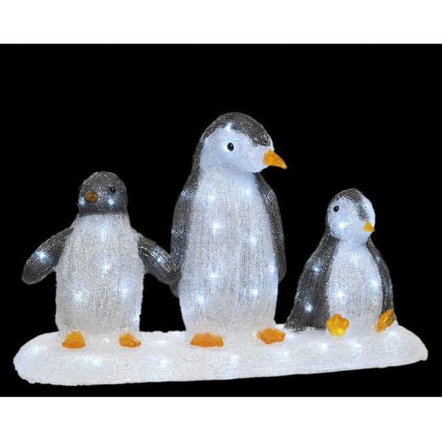 Premier - LED Acrylic Penguin Family - 3pce - Cool White 9500614 - Beattys of Loughrea | www.beattys.ie