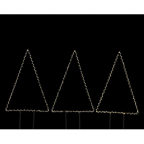 Lumineo - Mirco LED Set of 3 Tree Stakes - 47cm - Warm White - XMAS LIGHTED OUTDOOR DECOS - Beattys of Loughrea