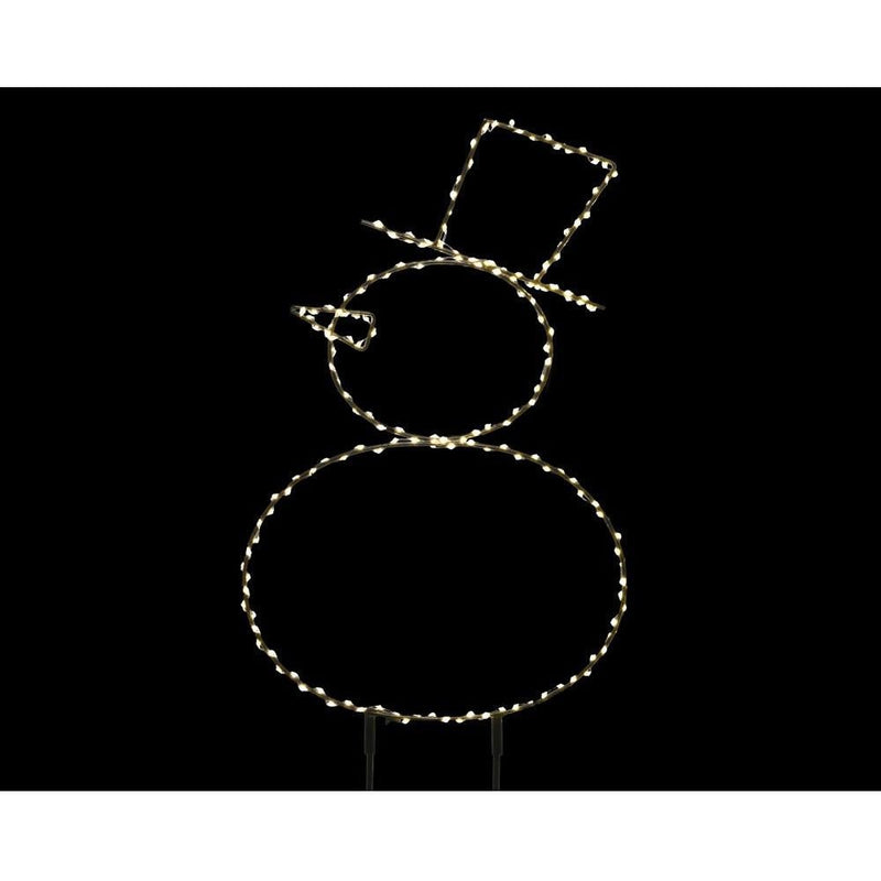 Micro LED Snowman Stake - 47cm - Warm White - XMAS LIGHTED OUTDOOR DECOS - Beattys of Loughrea