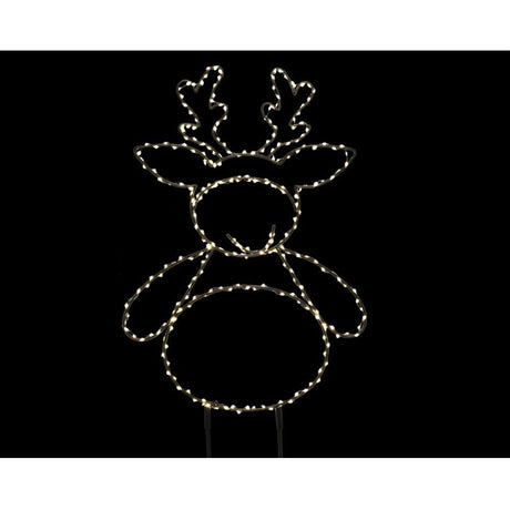 Micro LED Reindeer Stake - 47cm - Warm White - XMAS LIGHTED OUTDOOR DECOS - Beattys of Loughrea