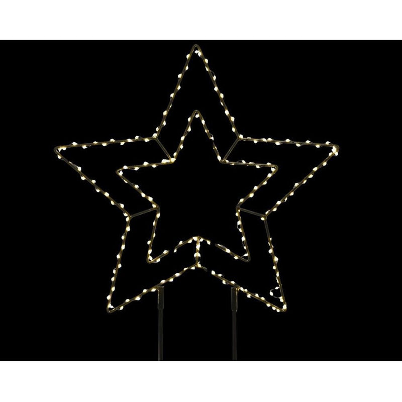 Micro LED Star Stake Light - 77cm - Warm White - XMAS LIGHTED OUTDOOR DECOS - Beattys of Loughrea