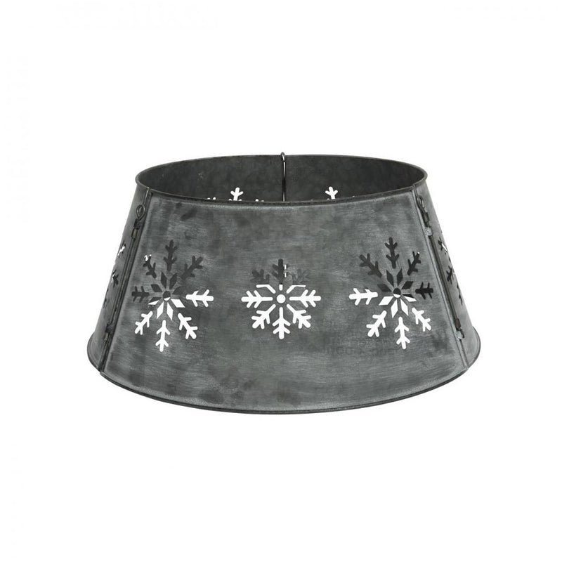 Everlands - Silver Metal Tree Skirt - 70cm x 28cm - XMAS TREE STANDS / BAGS / SKIRTS - Beattys of Loughrea