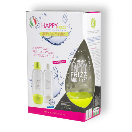 Happy Frizz 1Litre Bottles 2pk - WATER CARBONATORS, SODA STREAM - Beattys of Loughrea