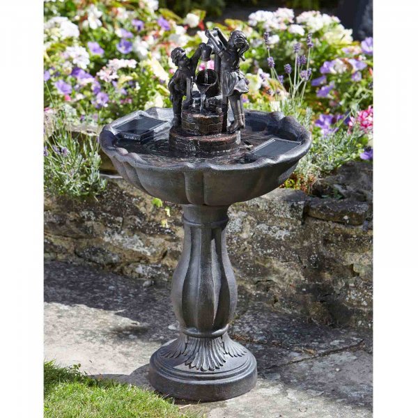 Tipping Pail Water Fountain - SOLAR / GARDEN ORNAMENTS - Beattys of Loughrea